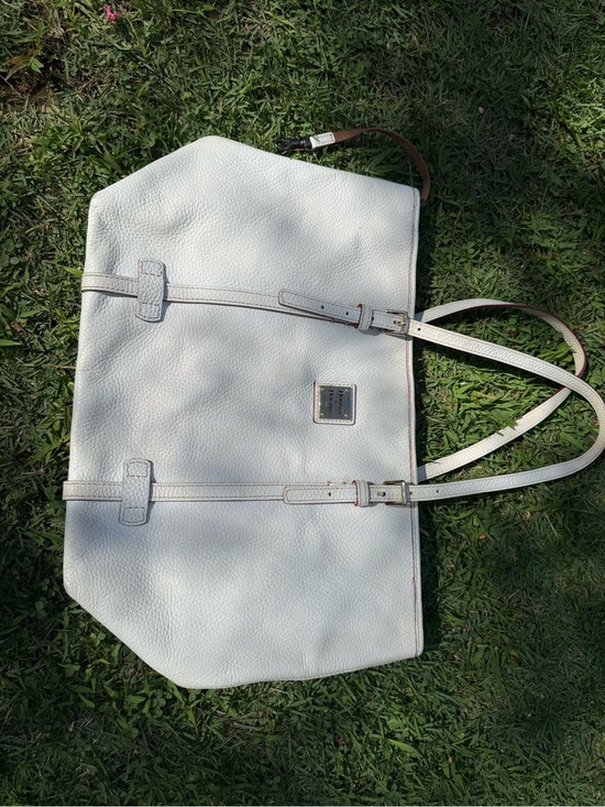 Dooney & Bourke Handbags - Dooney & Bourke White Pebbled Leather Tote